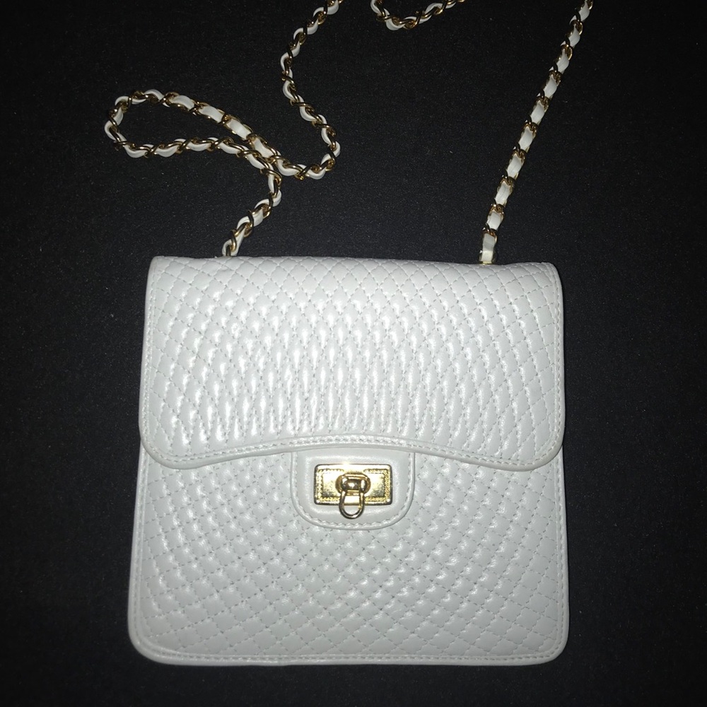 Al & Phil Vintage White Quilted Leather Purse